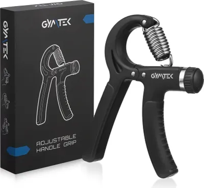 Produktbild von Gymtek® Fingerhantel verstellbar, Handtrainer, Grifftrainer, Handmuskeltrainer, Unterarmtrainer - Wiederstand 10-40 kg - Trainingsgerät, Home Gym