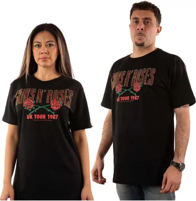 Produktbild von Guns N Roses - "87 Tour" T-Shirt für Herren/Damen Uni RO5008 (S) (Schwarz)