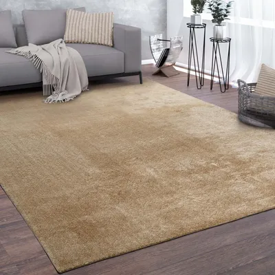 Produktbild von Waschbarer Teppich Wohnzimmer Kurzflor Einfarbiger Moderner Stil Weich