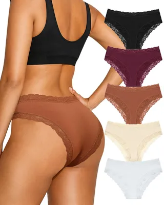 Produktbild von Aijolen Damenunterwäsche - Baumwolle, Spitze, y Slips mit hoher Taille