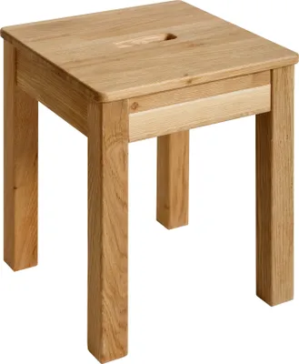 Produktbild von Krok Wood 1x Hocker  mit Eingriff Tomas aus Massivholz in Eiche  35x35x45 cm