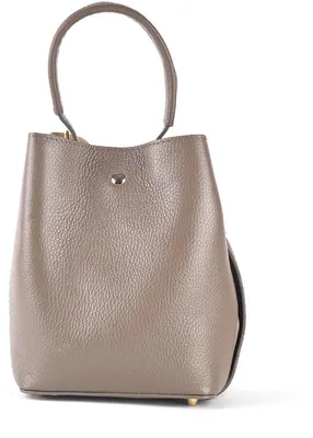 Immagine prodotto di Borsa a mano in pelle Giuliano, modello Airah, da donna, prodotta in Italia, color taupe