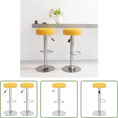 Produktbild von The Living Store Barhocker 2 Stk. Senfgelb Stoff