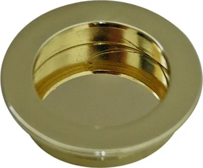 Produktbild von Einlassmuschel aus Metall Ausführung Messing Optik ø 50mm Schiebetürmuschel