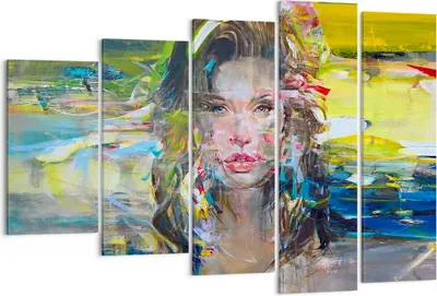 Produktbild von Bild auf Leinwand - Leinwandbild - frau modern - 150x100cm - Wand Bild - Wanddeko - Wandbilder - Leinwanddruck - Bilder - Kunstdruck - Wanddekoration - Leinwand bilder - Wandkunst - EG150x100-3473