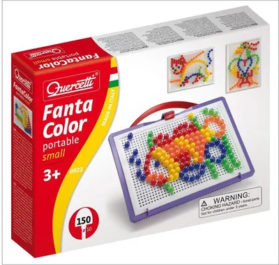 Produktbild von Quercetti Fanta Color Steckspiel Mosaike Zeichnungen mit 150 Stück ab 3 Jahr