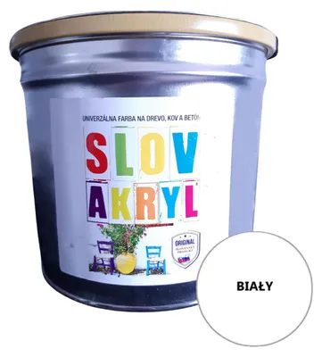 Zdjęcie produktu dla Farba akrylowa biała 2,5L do drewna Slovakryl