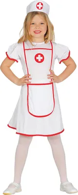 Produktbild von Krankenschwester Kostüm für Mädchen Gr. 110-146, Größe:122/128