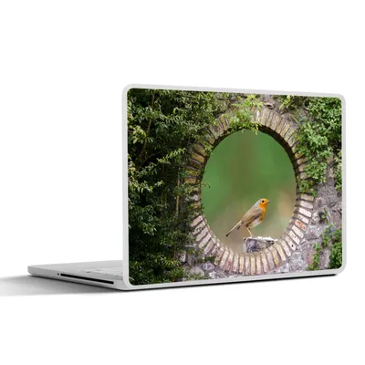 Produktbild von MuchoWow® Laptop Aufkleber Sticker Cover Vogel - Durchblick - Rotkehlchen 30x21 cm - Sticker für Laptop - Selbstklebend