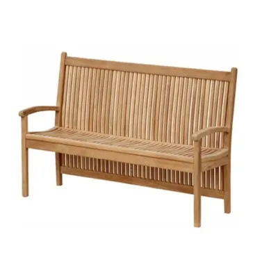 Produktbild von Teako Design Gartenbank Pescara Teakholz Massiv Wetterfest 120 cm