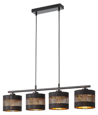 Productafbeelding van FLINT SU 4X42W E27, zwarte hanglamp