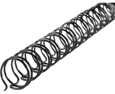 Produktbild von GBC WireBind Drahtbinderücken, schwarz, 8mm (100), Schwarz, 3 Blätter, Metall, A4, 8 mm, 322 mm