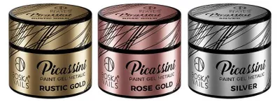 Zdjęcie produktu dla Set Picassini Metalic Paint Gel 5 ml