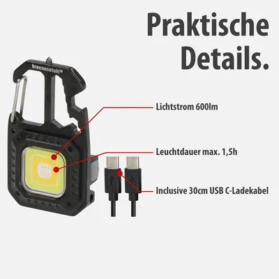 Produktbild von Brennenstuhl LED Taschenlampe akkubetrieben 600 lm 1.5 h 50 g - Taschenlampe