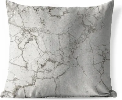 Produktbild von MuchoWow® Outdoor Kissen - Marmor - Muster - Grau - 50x50 cm - Wetterfest - Lounge Kissen - Komfortabel - Kissen mit Bild
