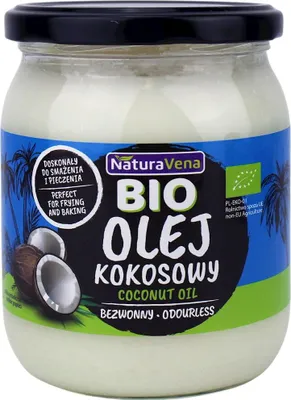 OLEJ KOKOSOWY BEZWONNY BIO 465 ml - NATURAVENA