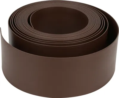 Produktbild von Riossad Rasenkanten 10 cm hoch Beetumrandung Maehkante Beeteinfassung, Laenge:10 m Braun,  fuer Blumenbeet Umrandung unsichtbar Rasen aus stabilem Plastik, Kurven Rasenkantenband