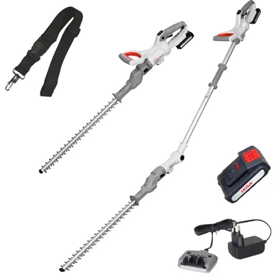 Productafbeelding van IKRA Accu-telescoop heggenschaar ICPH 2050 | 20V | 50 cm snijlengte | 20 mm snijdikte | uitschuifbaar van 105 tot 210 cm | inclusief accu en oplader
