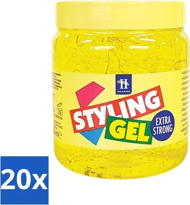Obrázek produktu pro Hegron - Stylingový gel na vlasy - Extra silný - Pro silnou fixaci - 500 ml - Cenově výhodné balení - 20 kusů