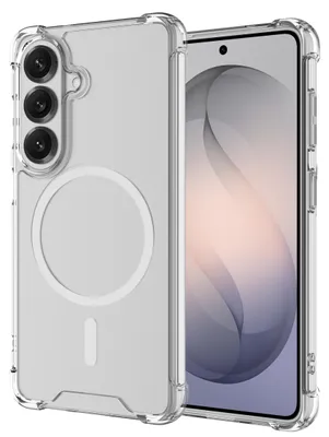 Image de Cazy Coque Compatible avec Samsung Galaxy S26 – Coque Antichoc – Compatible MagSafe – Transparente