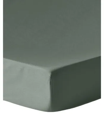 Immagine prodotto di Lenzuolo in raso di cotone con elastico Westwing Premium, verde, 160x200x15 cm