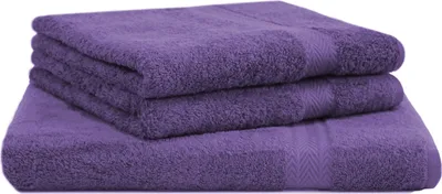 Produktbild von Betz 3-tlg. Saunatuch Set PREMIUM 1 Saunatuch 2 Handtücher 100%Baumwolle  Farbe: lila