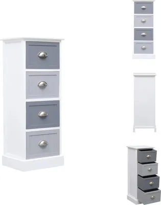 Image de vidaXL Armoire d'appoint 35x30x90 cm Bois massif de paulownia - Commodes