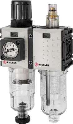 Produktbild von Riegler Wartungseinheit 2-tlg. »FUTURA-mini«, PC-Beh., Kompaktmano, G 1/4, 0,5-10, HA