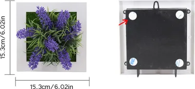 Image de cadre photo de simulation de plantes en 3D stéréoscopique pour suspension murale Cadre photo de fleurs Décoration 50A