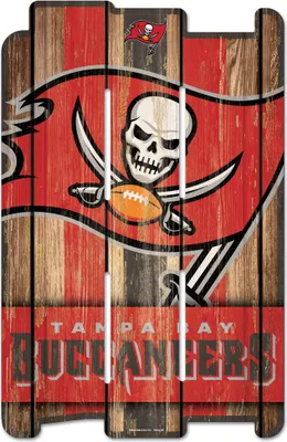 Produktbild von NFL Tampa Bay Buccaneers Fence Plank Wood Sign Holzschild Holz 43x28cm Zaun