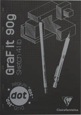 Produktbild von Clairefontaine 5x Skizzenblock DIN A3 80 Blatt Schwarz 96845C