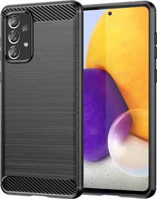 Produktbild von Hurtel Carbon Case, Cover, Samsung, Galaxy A73, 17 cm (6.7"), Schwarz
