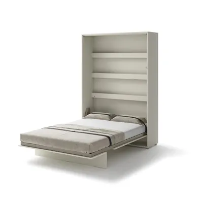 Produktbild von Bed Concept BC-01 Wandklappbett Vertikal Schrankbett mit Matratze, 140x200 cm - Kaschmirfarbe
