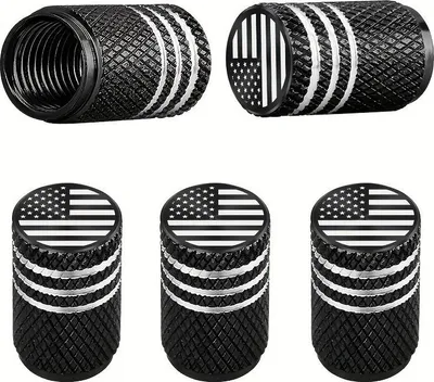 Immagine prodotto di INF 4 Pezzi Tappi Valvola Tubeless in Lega di Alluminio con Guarnizione in Gomma Nero