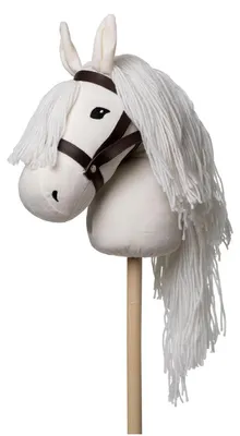 Produktbild von HOBBY HORSE Steckenpferd weiß mit Zügel zum Ausreiten und für Tuniere