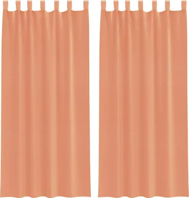 Produktbild von vidaXL Voile Vorhänge mit Schlaufen 2 Stk. Terrakottarot 140x225 cm