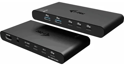 Zdjęcie produktu dla i-tec C31KVMHDMIDOCKPD, Przewodowa, USB 3.2 Gen 1 (3.1 Gen 1) Type-C, 100 W, Czarny, 3840 x 2160 px, 60 Hz