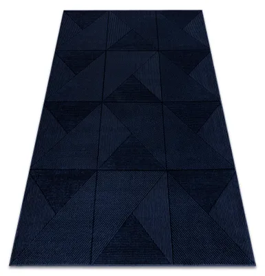 Image de Tapis AURA J2624A bleu foncé - Géométrique, structurel, moderne bleu 200x290 cm