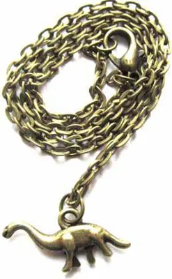 Produktbild von Dinosaurier Kette Halskette Miniblings 50cm Dino Saurier Kinderkette Bronze