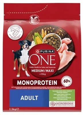 Zdjęcie produktu dla PURINA ONE MED/MAX Adult Monoprotein Turkey indyk sucha karma dla psa 2,5kg