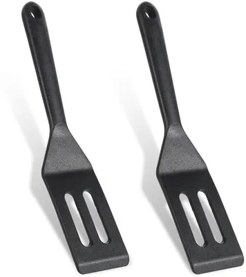 Productafbeelding van Unyqoos® 2-delige set hittebestendige mini-silicon spatels, 20,5 x 4,2 cm – ergonomische handgreep, vaatwasmachinebestendig, veelzijdig voor pannenkoeken en omeletten