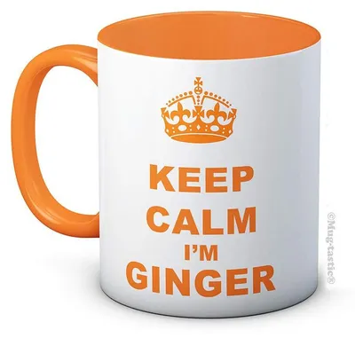 Keramik-Kaffeebecher 312 ml, orange, lustig, spülmaschinenfest