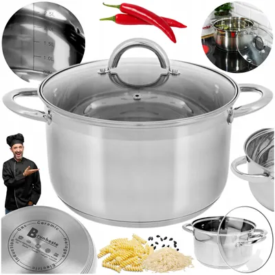 Produktbild von Brunbeste Edelstahltopf 22cm 4.5L für Induktion Gas