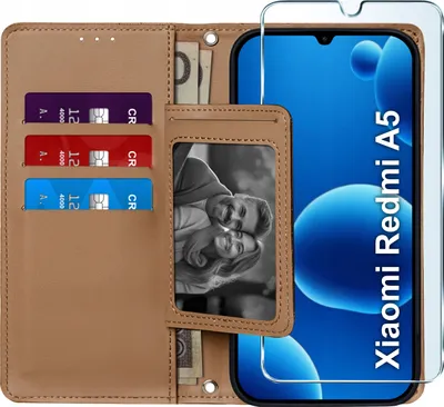 Immagine prodotto di Custodia con patta per Xiaomi Redmi A5 Chiusura magnetica + VETRO 9H
