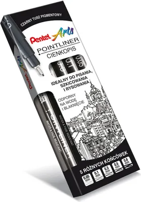 Obrázok produktu pre Cienkopis piszący czarny 5 sztuk