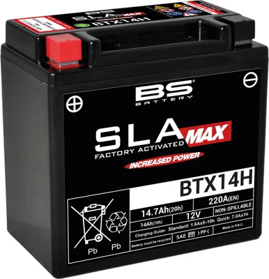 Image de BS BATTERY SLA Max Batterie sans entretien activée en usine - BTX14H