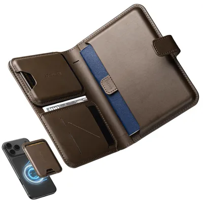Produktbild von Reisepasshülle aus echtem Leder mit RFID-Blocker, in koffeebraun