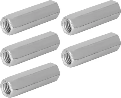 Image de 5pcs Zinc Plated Steel M10*40/50 Long Hex Nut Hexagonal Threaded Nut Thasteners(M10*40)