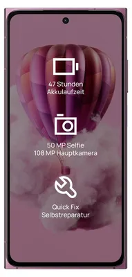 Produktbild von HMD Skyline, 16,6 cm (6.55"), 2400 x 1080 Pixel, 8 GB, 256 GB, 108 MP, Pink