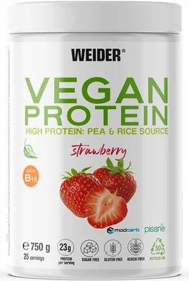 Produktbild von Weider Vegan Protein (750g) Strawberry - Eiweiße - Veganes Eiweiß
